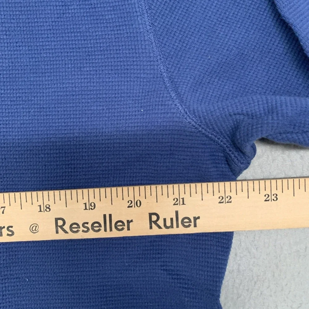 Polo Ralph Lauren Long Sleeve Waffle Knit Shirt Men's XL Blue 100% Cotton V-Neck